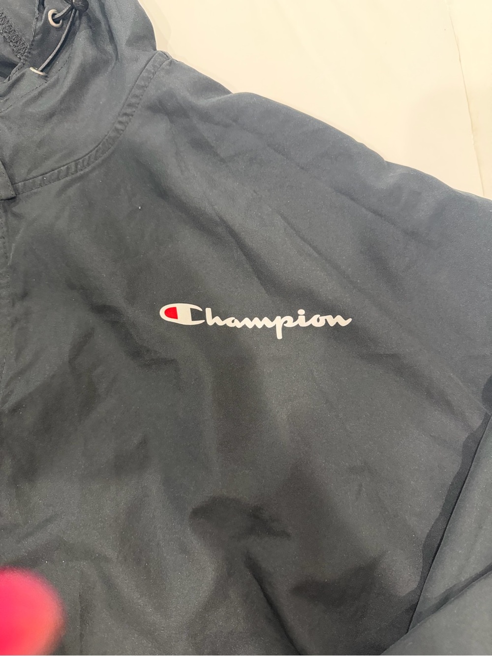 Champion Black Hooded Pullover Anorak - Picture 2 of 7